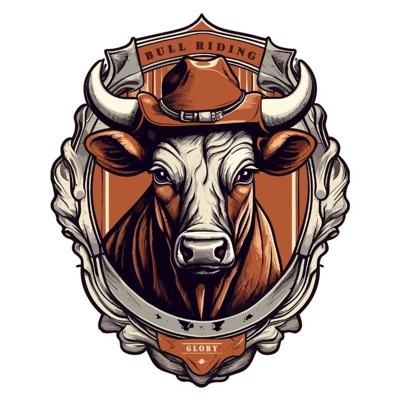 Cavalier de taureau de cow-boy