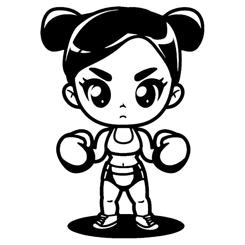 Boxerin Mädchen