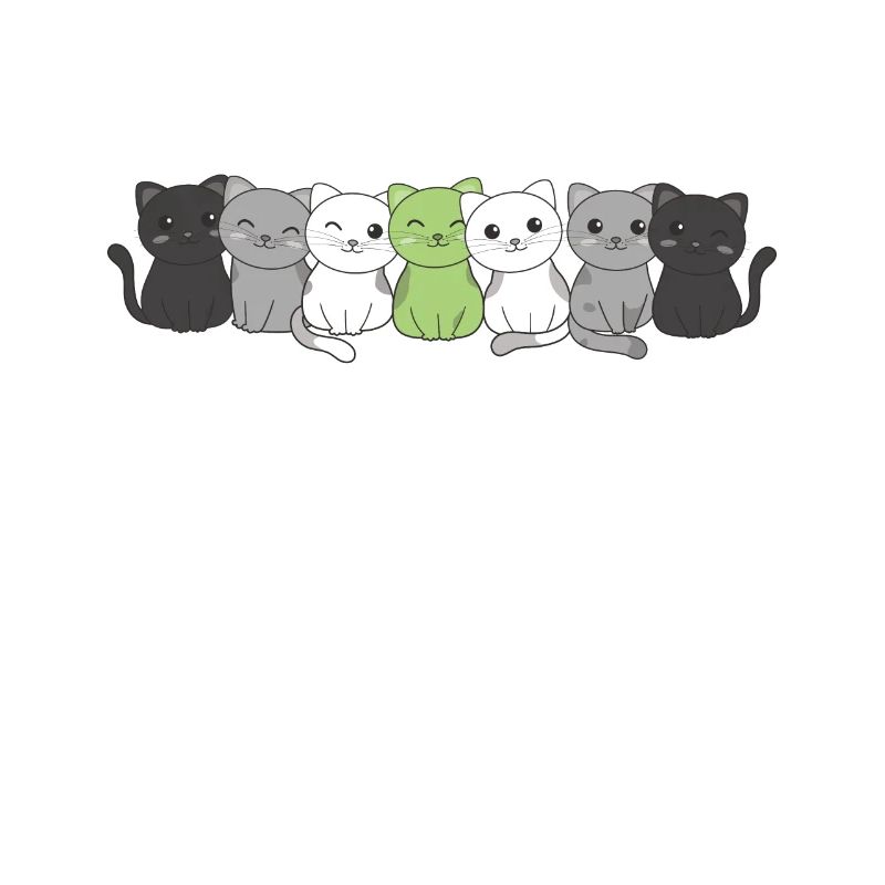 Agender Flag Non Binary Pride LGBTQ süße Katze