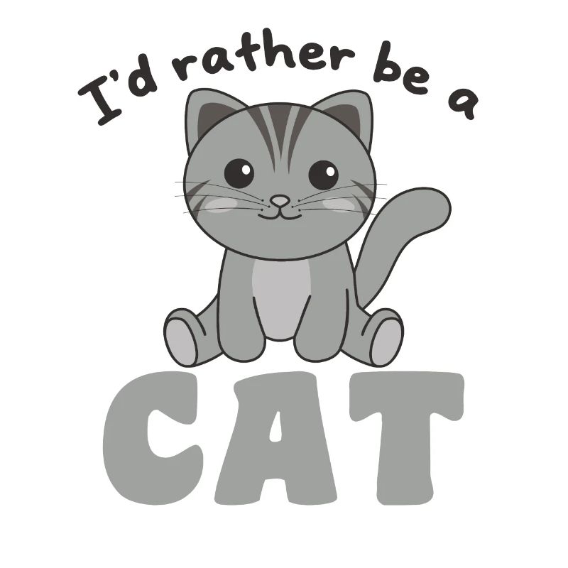 Je préfère être un chat - chat mignon