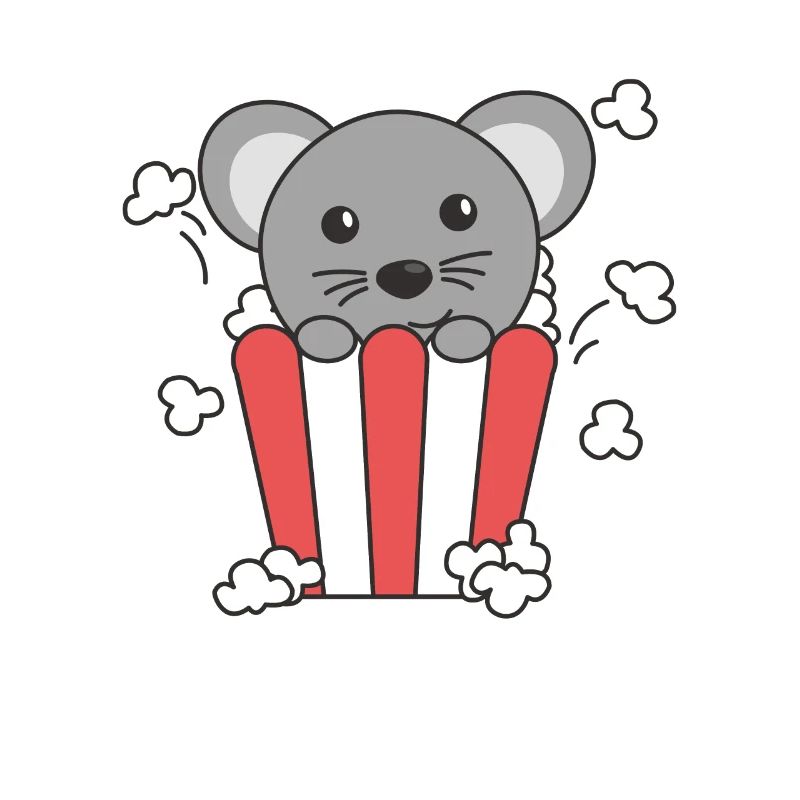 Mouse Popcorn Time animaux drôles dans la restauration rapide