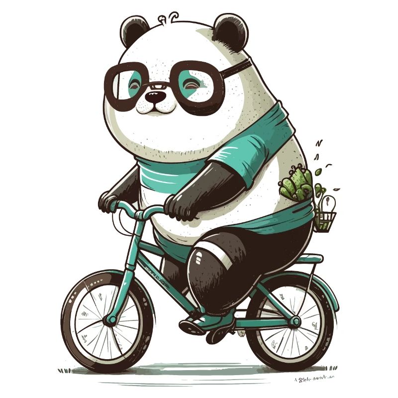 Panda-Radfahrer