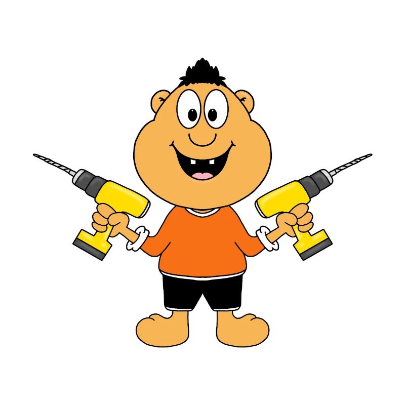 MANN - HEIMWERKER - HANDWERKER - BOHRER - FUN