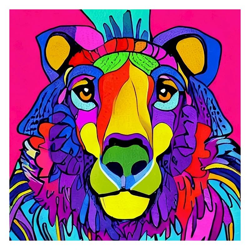 Lion, abstrait