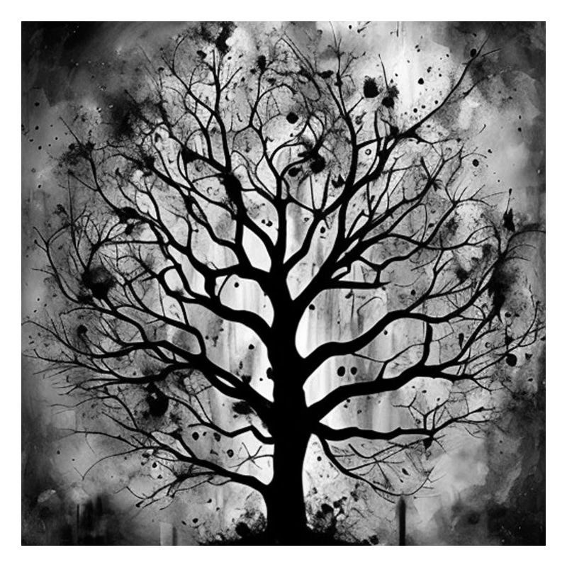 Tree ink black