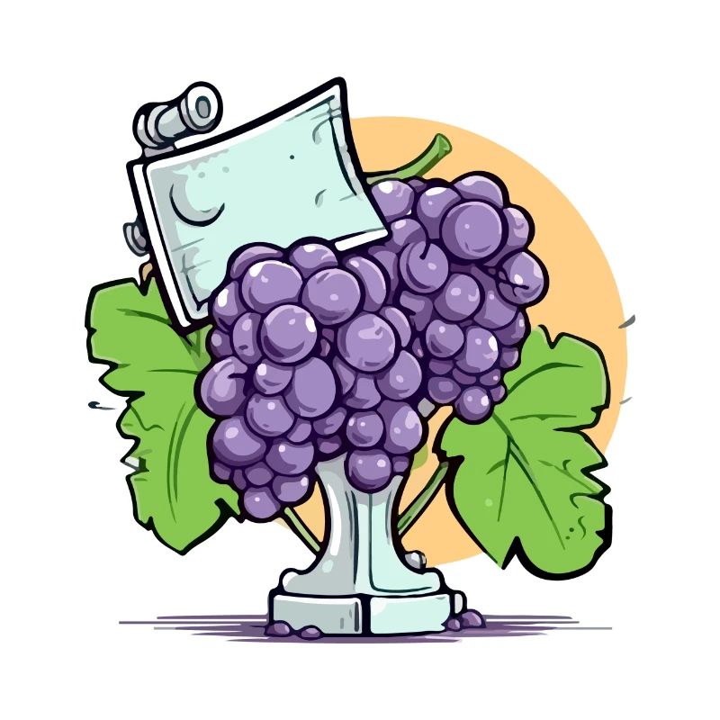 Trophée et grappe de raisin