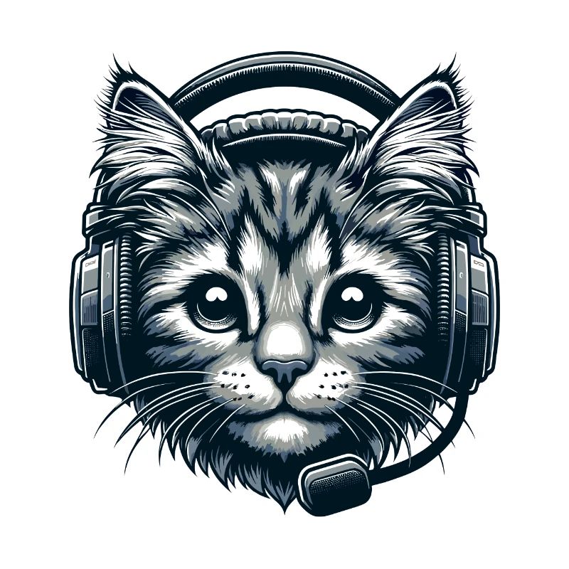 Niedliche Gamer-Katze