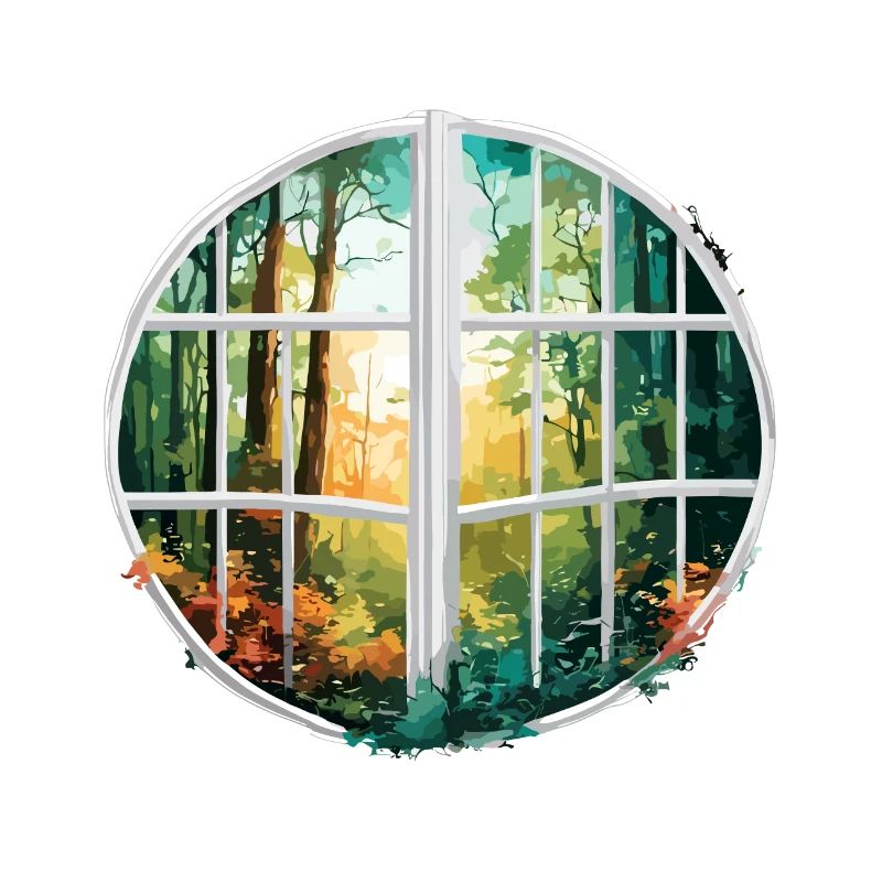 Window in the Forest / Trees / View / Wilderness