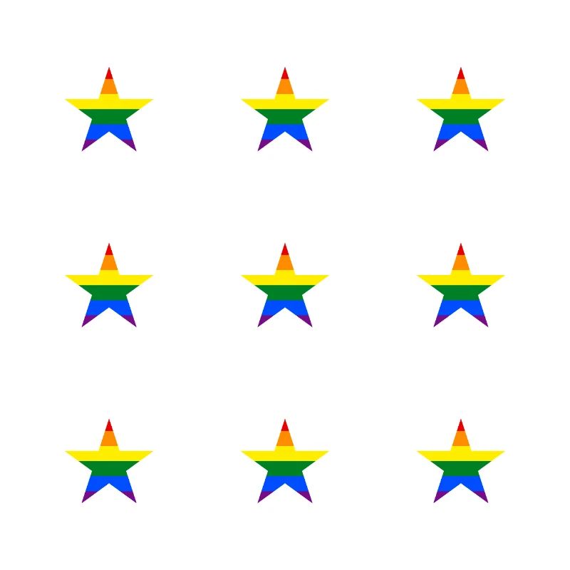 Rainbow star pattern LGBTQ colours