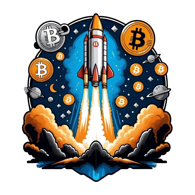 Bitcoin Krypto Crypto to the Moon Geschenk
