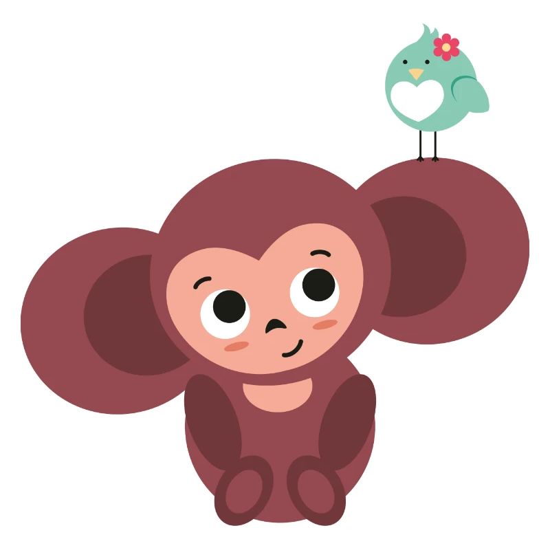 kleiner Affe mit Vogel