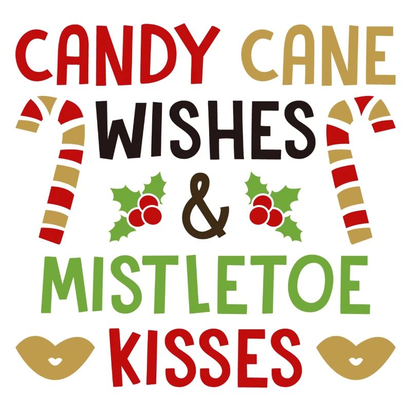 Candy Cane souhaite et bisous de gui