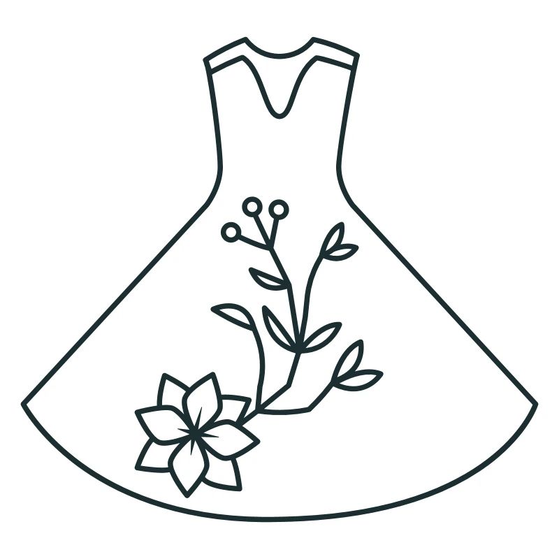 Robe de danse moderne avec des fleurs