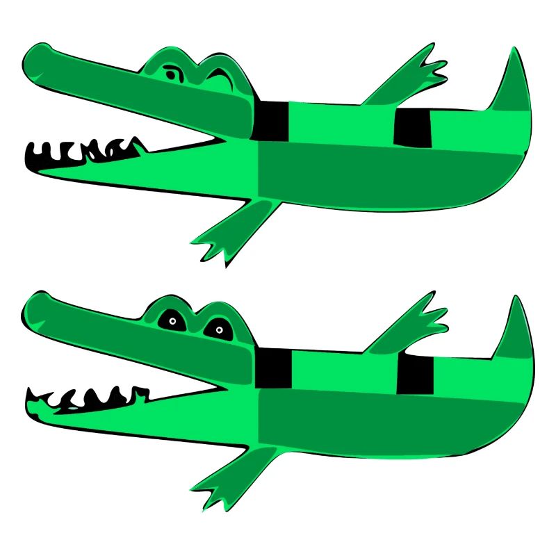 Zwei glückliche Krokodile