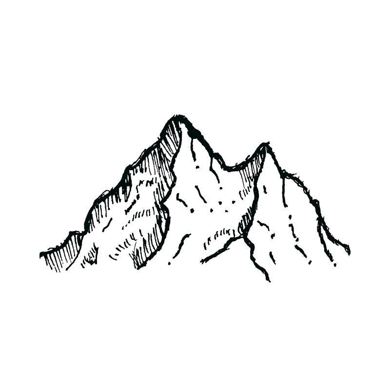 Rocky Mountain with a View Drawing