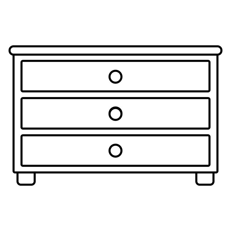 Möbelstück Schubladen Kommode Design