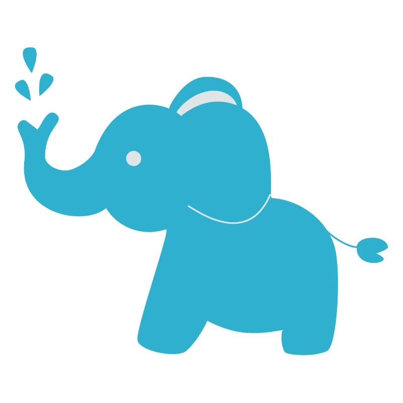 Elefant blau