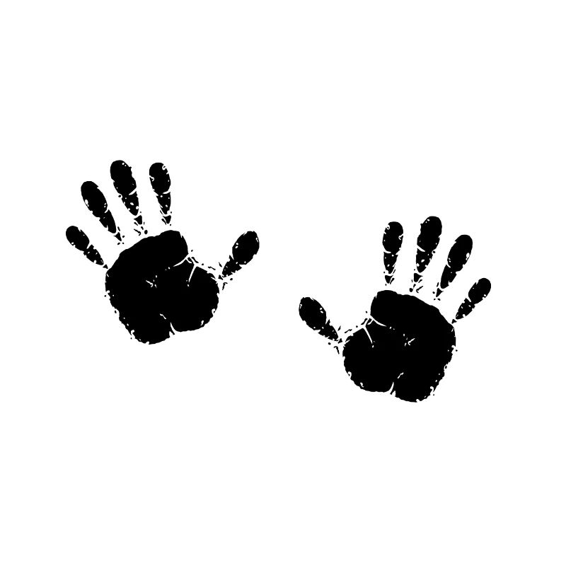Schwarze Handabdrücke