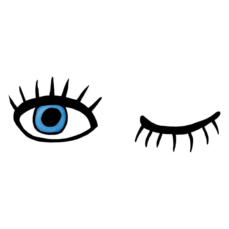 zwinkernde Augen