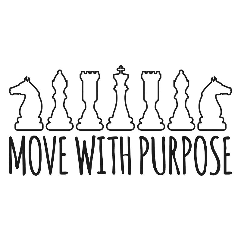 Move with purpose cadeau d’échecs maître de la pensée