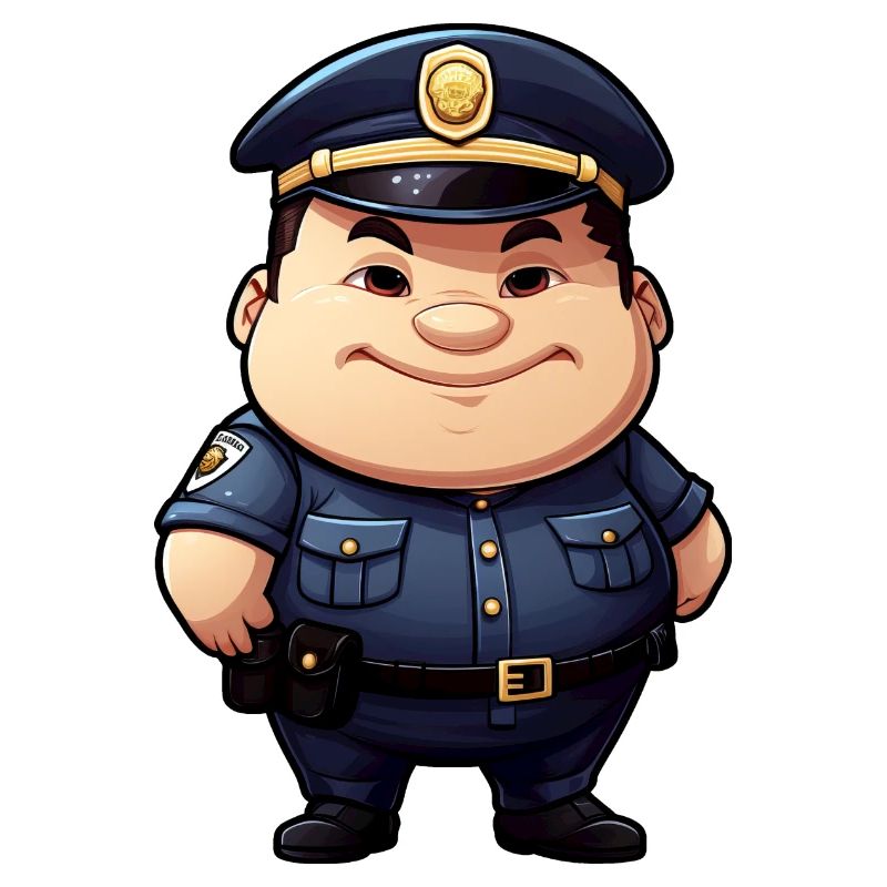 dicker Polizist