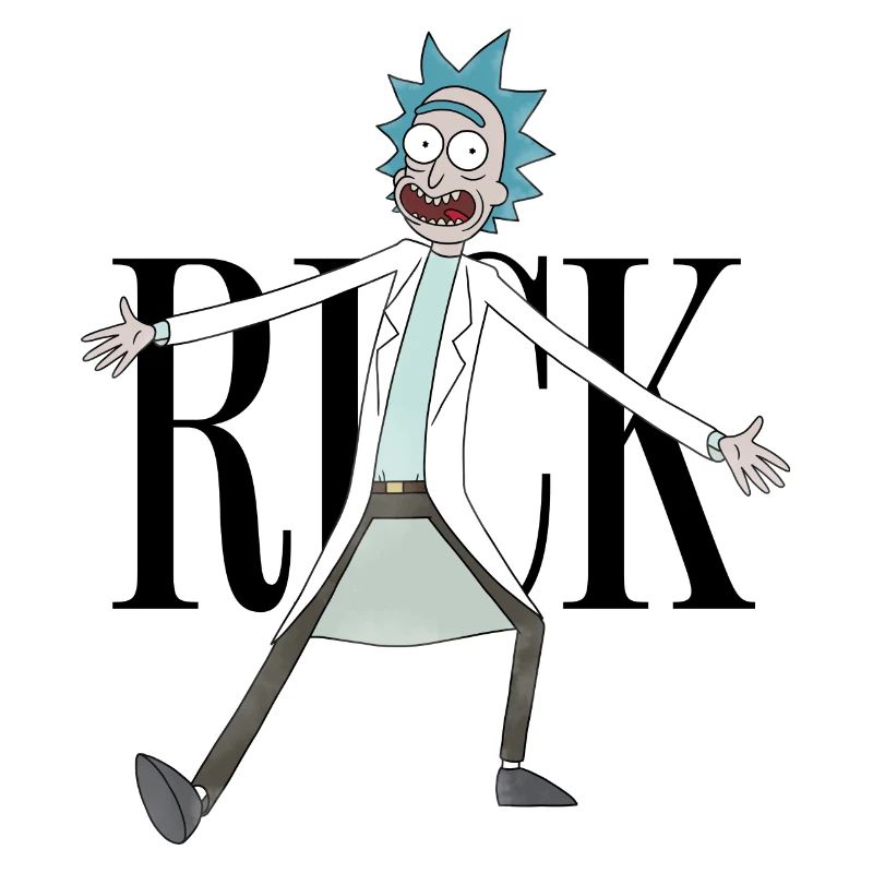 Rick & Morty Rick Sanchez Pose schwarz