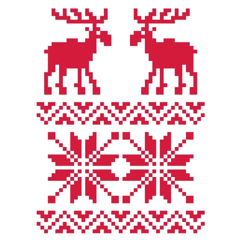 Moose Pattern Christmas Sweater