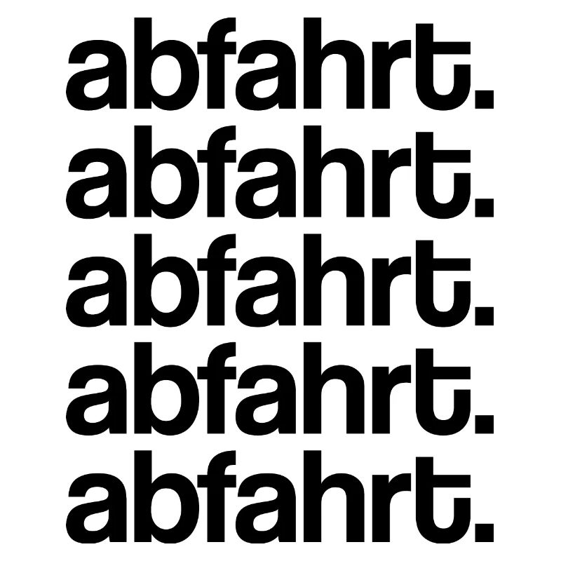 Abfahrt!