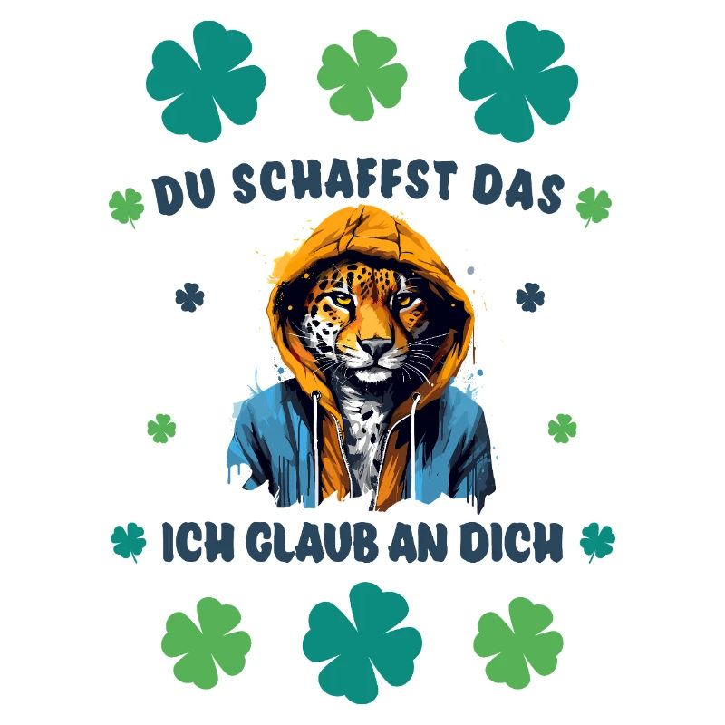 Du schaffst das! Cooler Leopard Glücksbringer