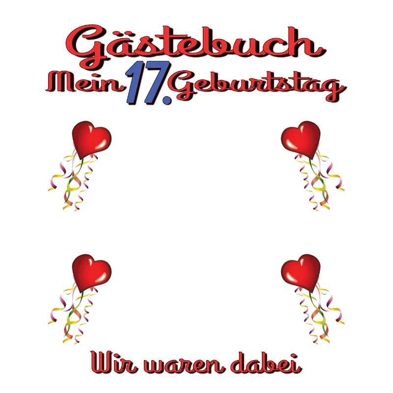 17. Geburtstag Mädchen & Junge Gästebuch