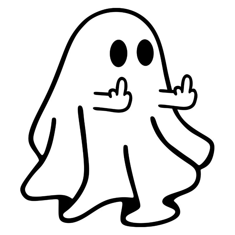 Geist Mittelfinger Halloween