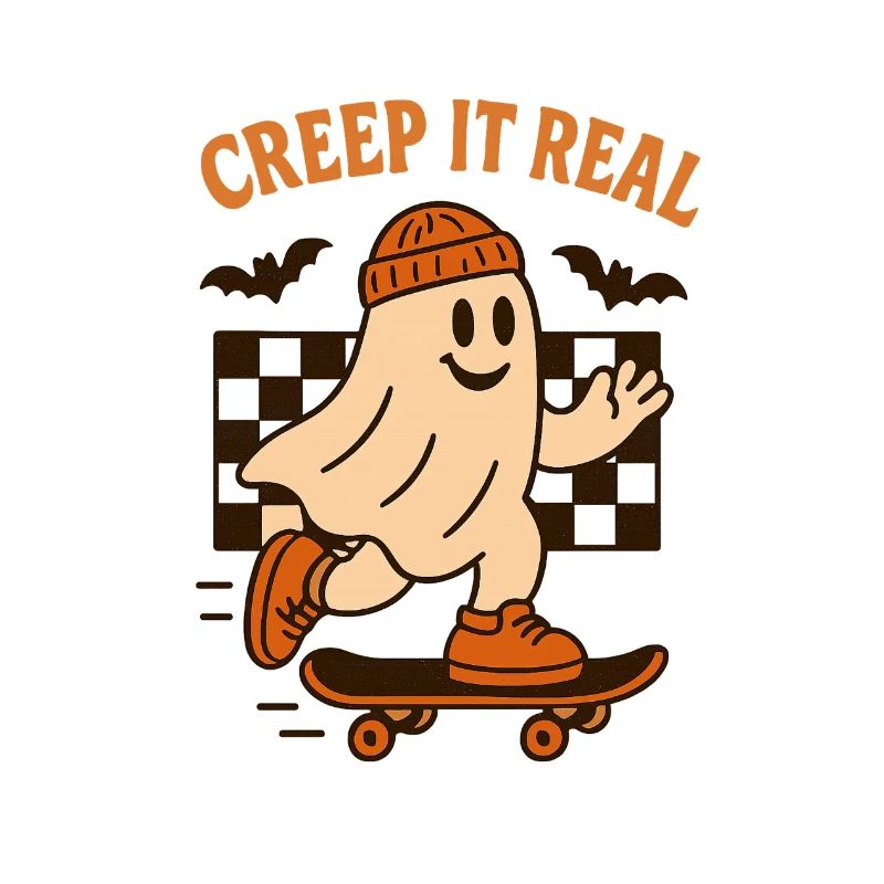 Skateboarding Ghost Halloween