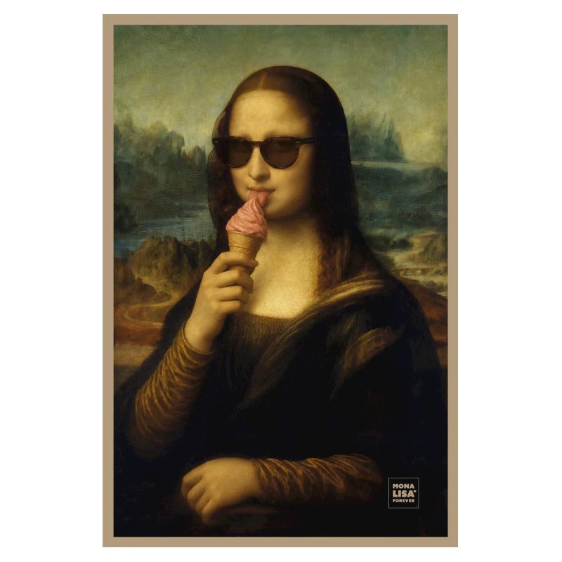 Mona Lisa leckt Eiscreme