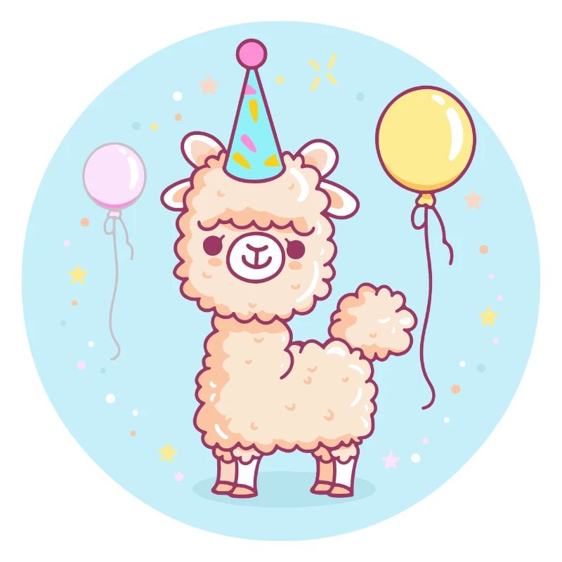 Alpaka Llama Geburtstag Comic