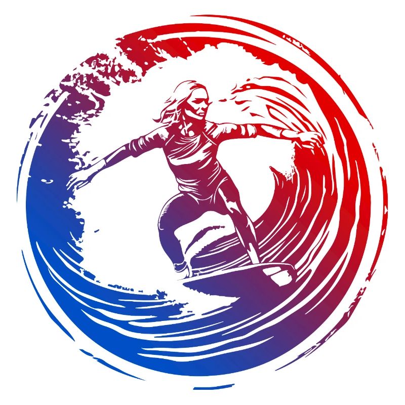 Surfer Silhouette Bunt