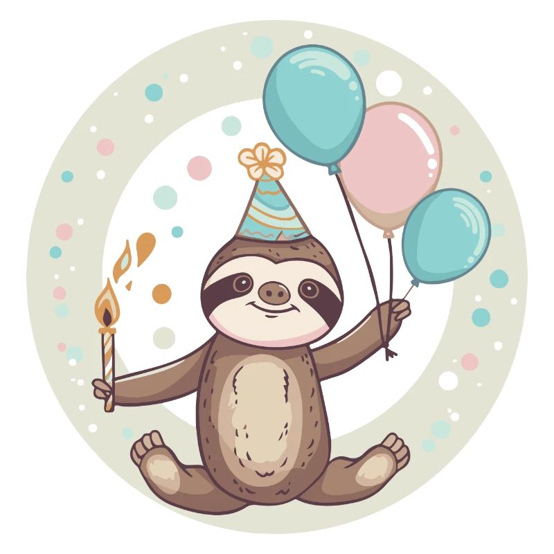 Faultier Geburtstag Comic