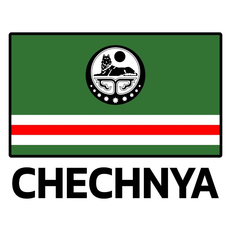 Tchétchénie Tchétchène Tschetschenien Tschetschene Drapeau