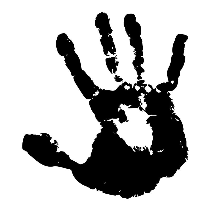 Encre d’impression à la main empreinte de main non interdite ne pas