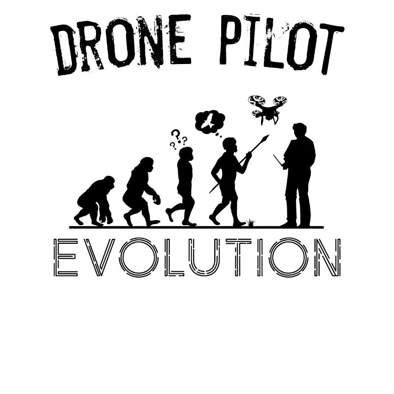 Drone Pilot Evolution Silhouette Drohnen Geschenk