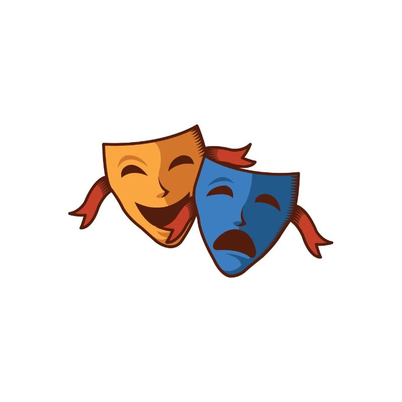 Zwei Theatermasken