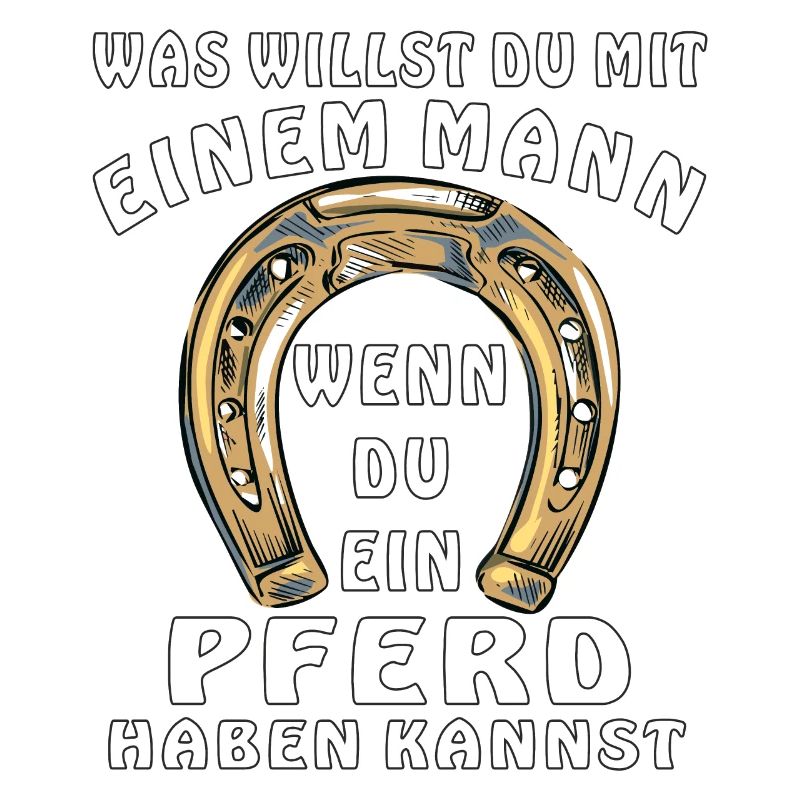 HUFEISEN EINEM MANN EIN PFERD