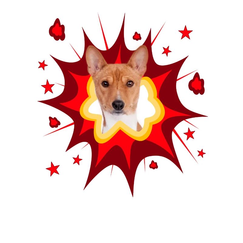 Comic Dog Design - Pow - Basenji