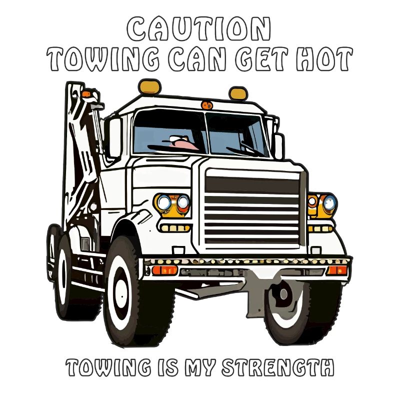 ABSCHLEPPWAGEN CAUTION TOWING CAN GET HOT