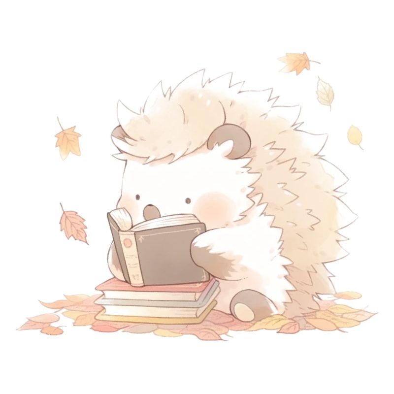 Igel liest Bücher