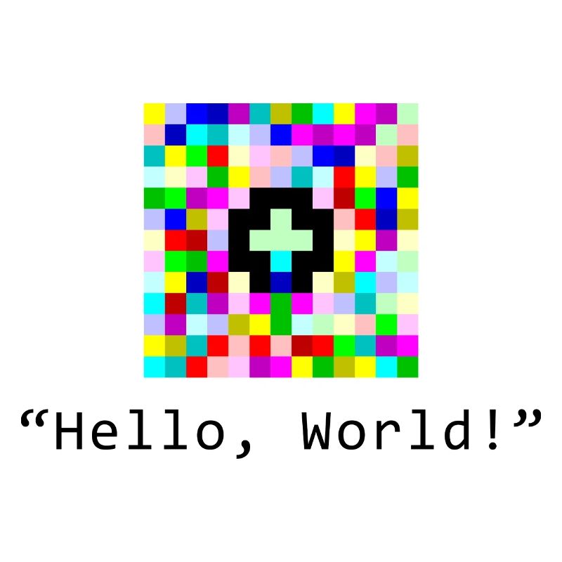 Hello World en langage de programmation Piet