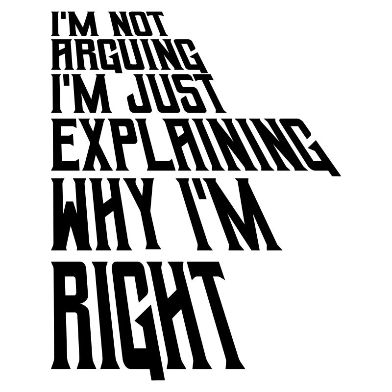 I m not arguing
