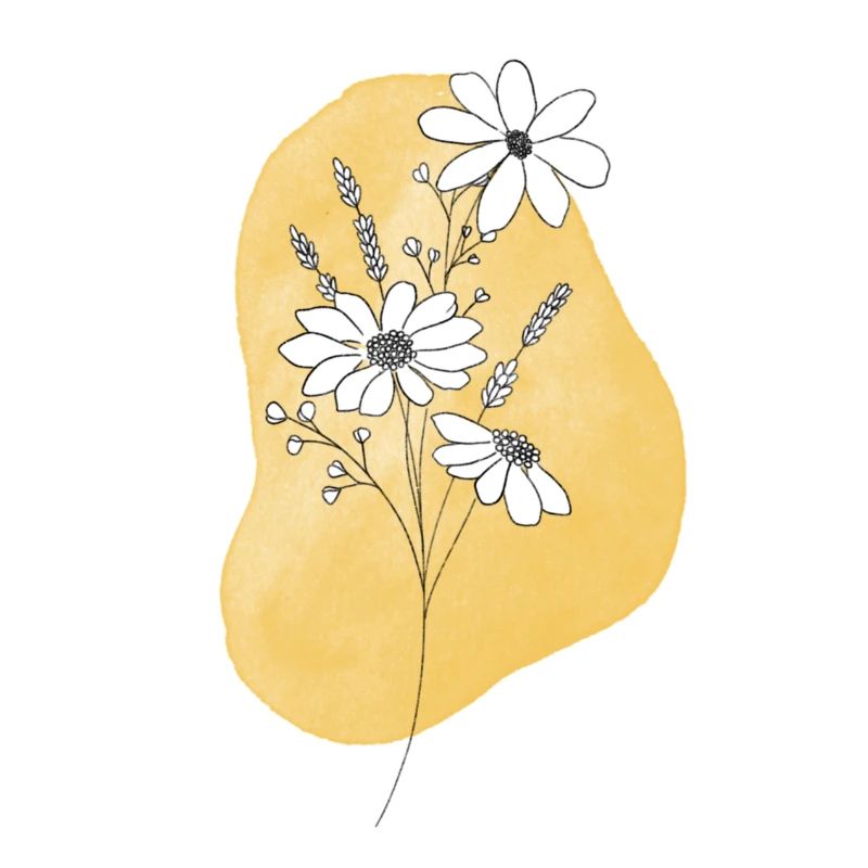 Blumen mit Aquarell