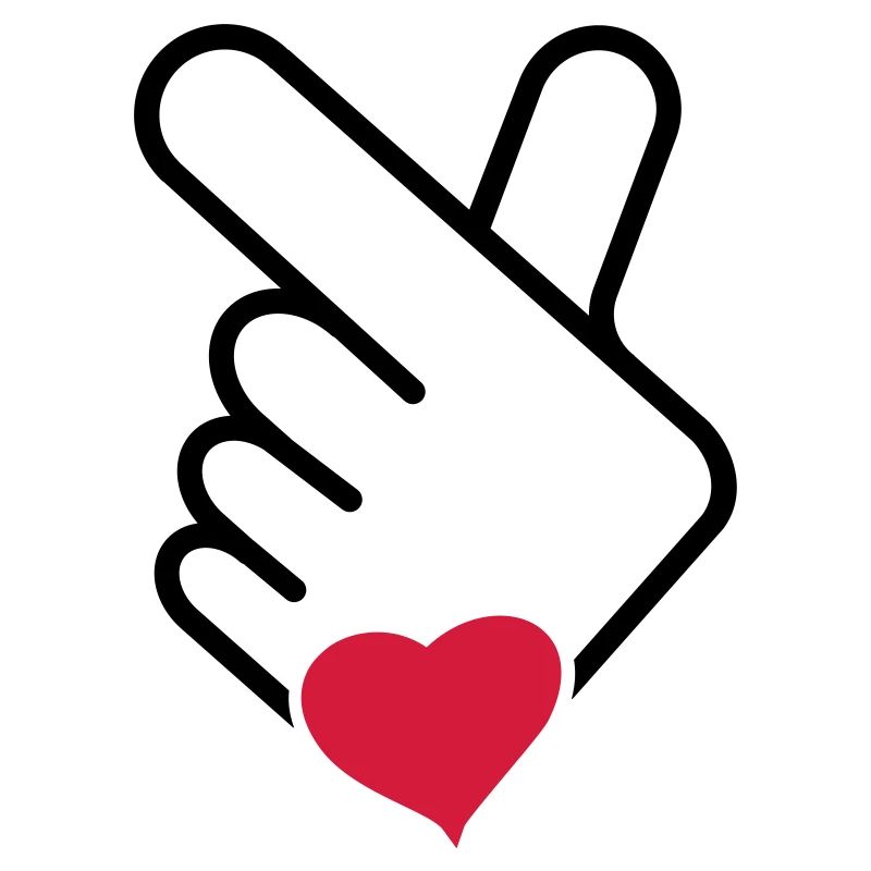 Corée v doigt, vague ou main coréenne. k-pop