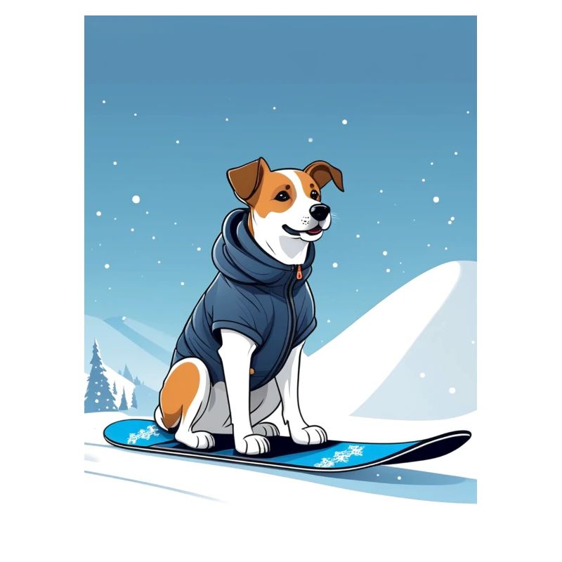 Snowboard Dog