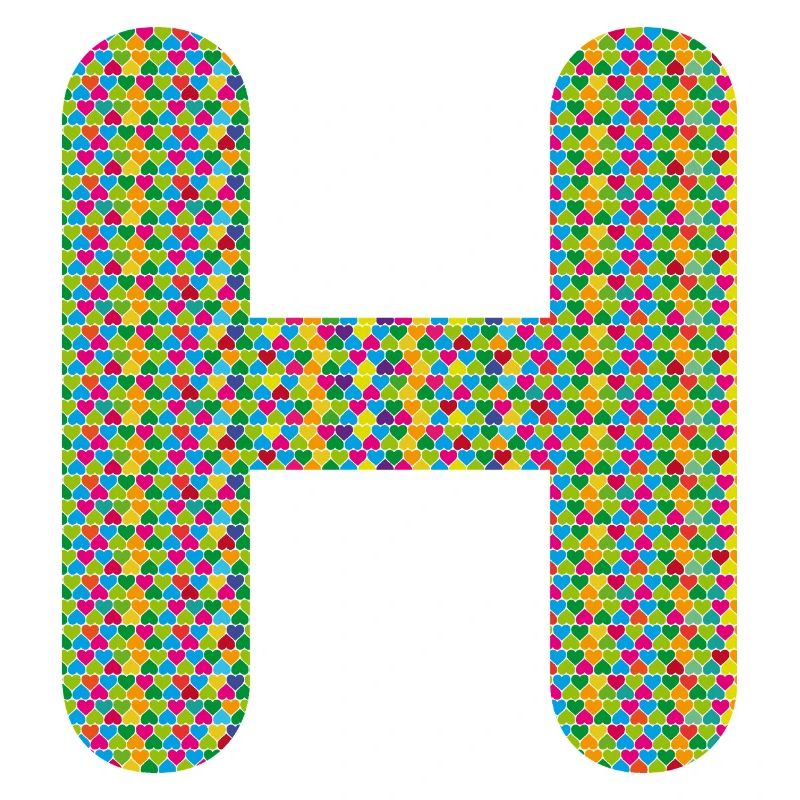 Coeur coloré H Design - Unique et élégant !